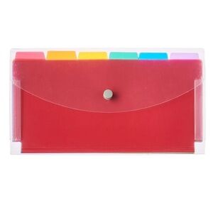 Pen+Gear Coupon Size 7 Pocket Clear with Rainbow Pocket Expanding File Organizer
